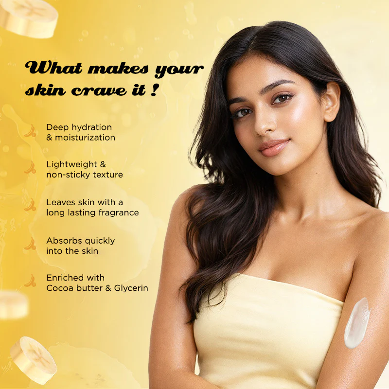 Bare Banana Gourmand Range Perfume Body Lotion - Image 3