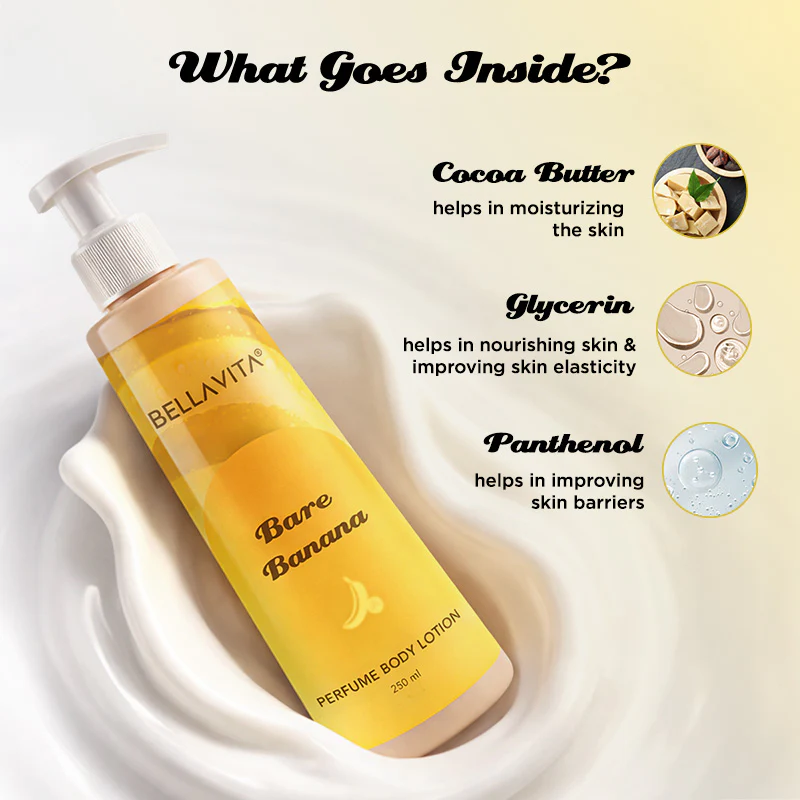 Bare Banana Gourmand Range Perfume Body Lotion - Image 4