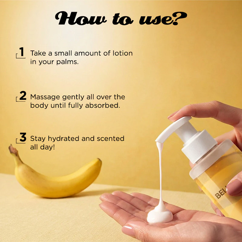 Bare Banana Gourmand Range Perfume Body Lotion - Image 6