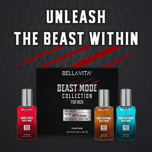 Beast Mode Perfume Gift Set for Men | 12 hr+ long lasting | 3 x 20ml - Image 4
