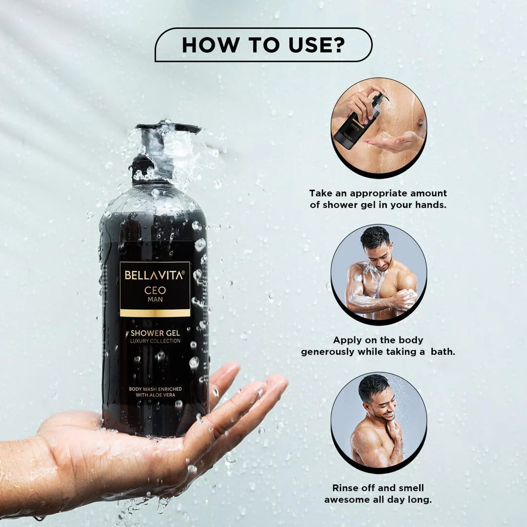 Bella Vita CEO Man and White Oud Shower Gel, 500ml Each - Image 2