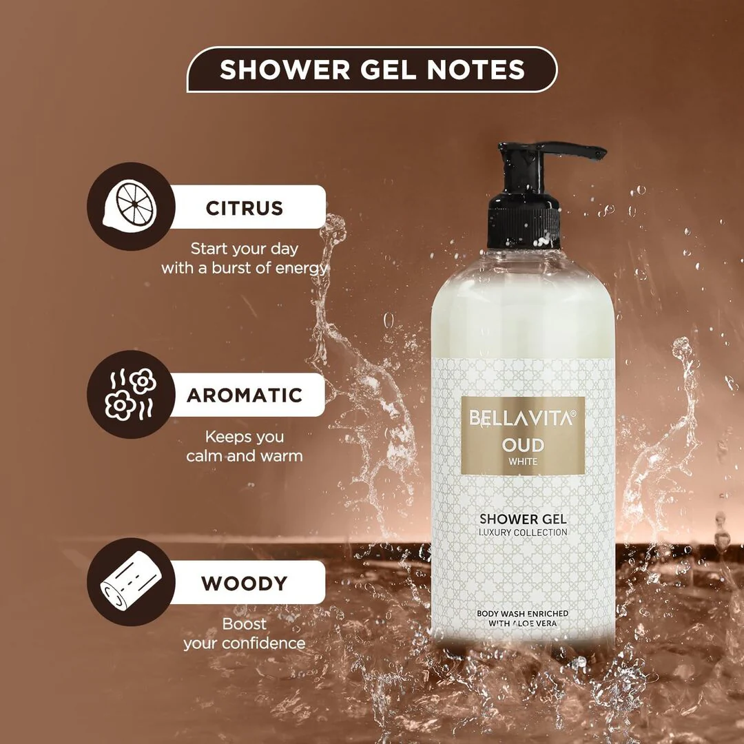 Bella Vita CEO Man and White Oud Shower Gel, 500ml Each - Image 5