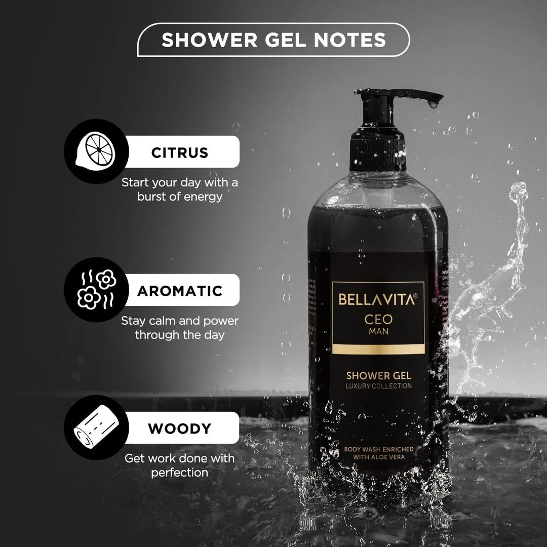 Bella Vita CEO Man and White Oud Shower Gel, 500ml Each - Image 6
