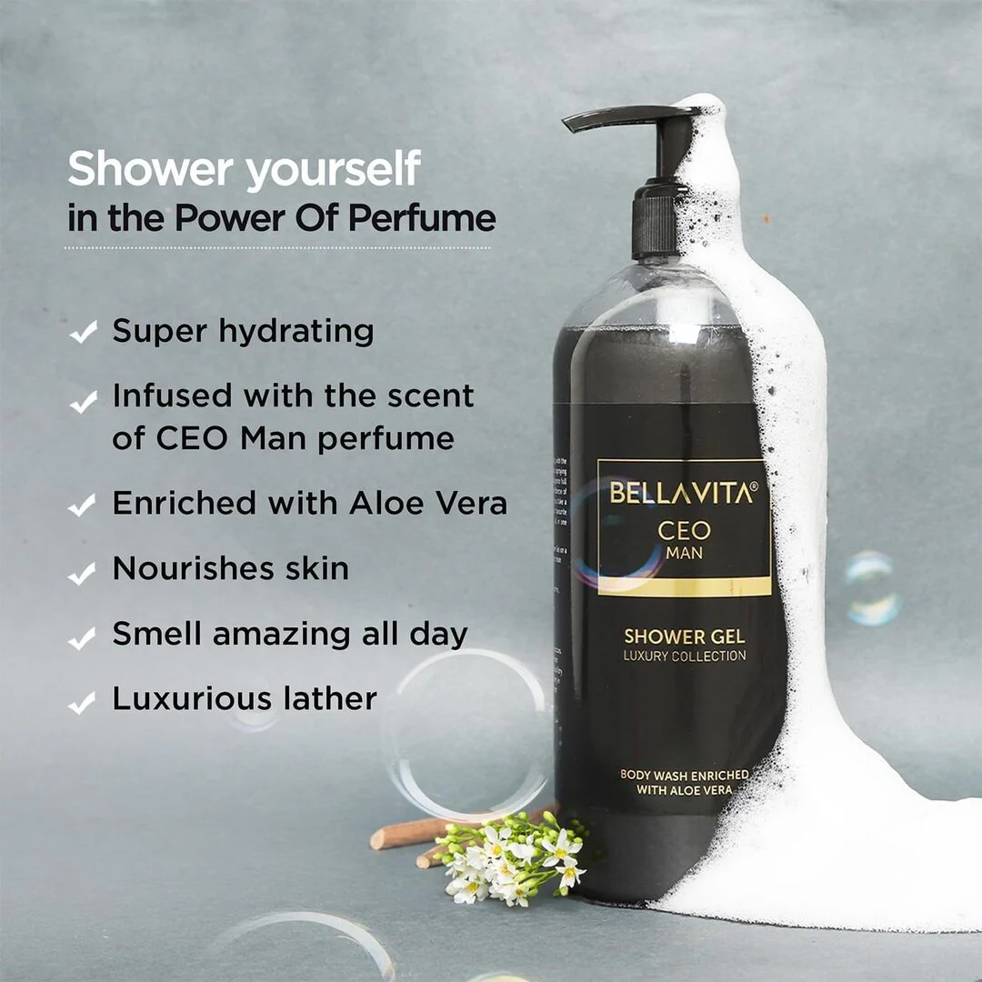 Bella Vita CEO Man and White Oud Shower Gel, 500ml Each - Image 7