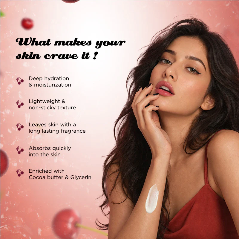 Cherry Lust Gourmand Range Perfume Body Lotion - Image 3