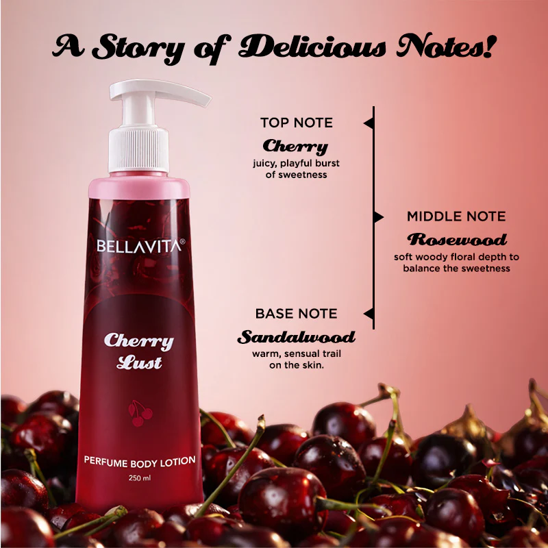 Cherry Lust Gourmand Range Perfume Body Lotion - Image 5