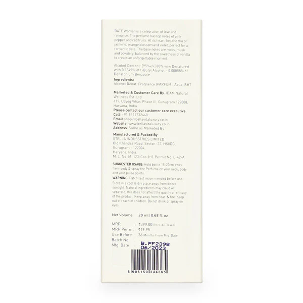 DATE Woman Perfume- 20ml - Image 9