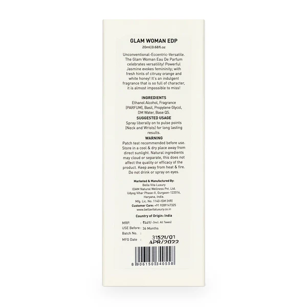 GLAM Woman Perfume - 20ml - Image 9