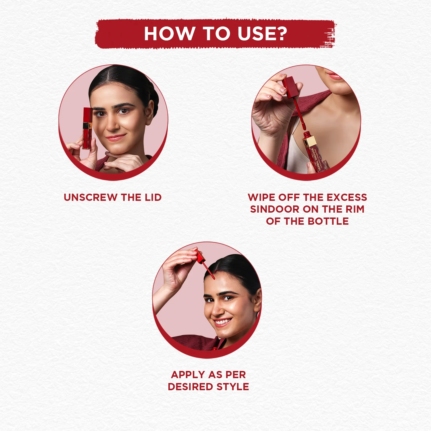 Herbal Sindoor - Red - 5ml - Image 3