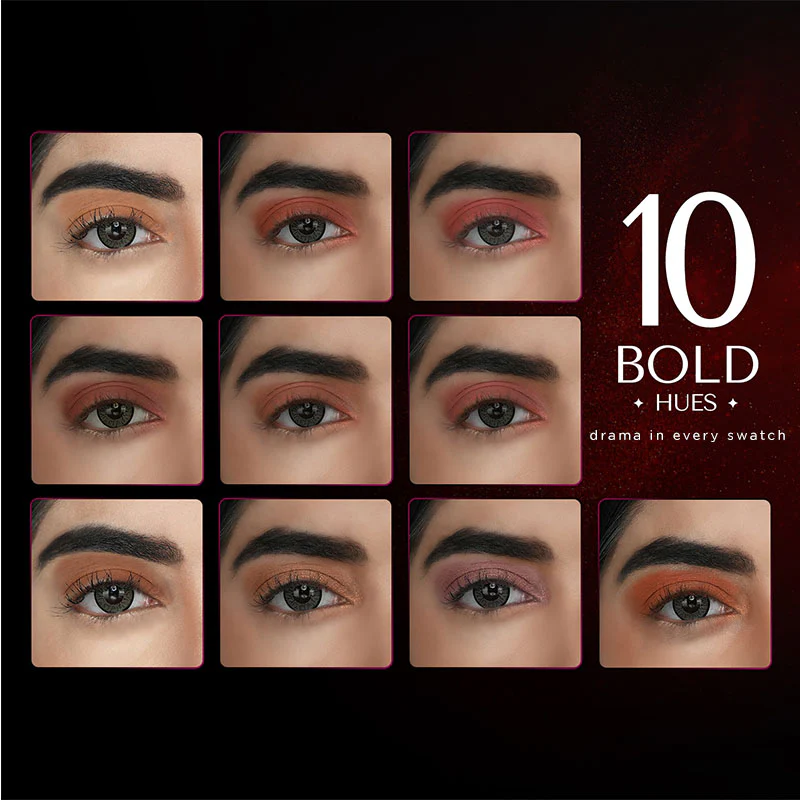 Intense Drama - 10-in-1 Eyeshadow Palette - 10g (PhonePe) - Image 5