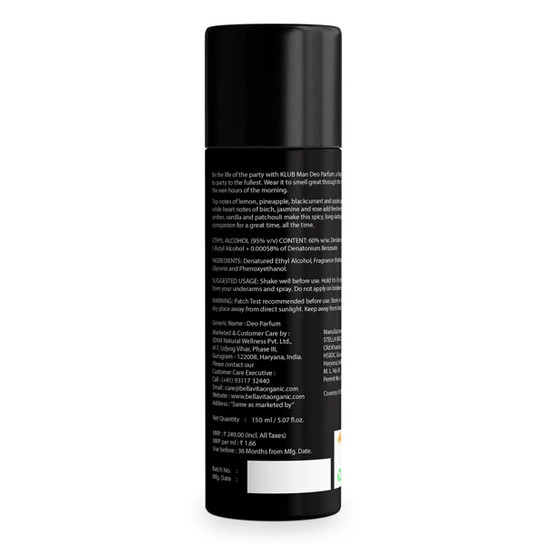 KLUB Man Deodorant - 150ml - Image 7