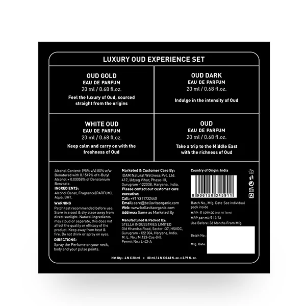 Luxury Oud Experience Perfume Set - 4 x 20ml - Image 10