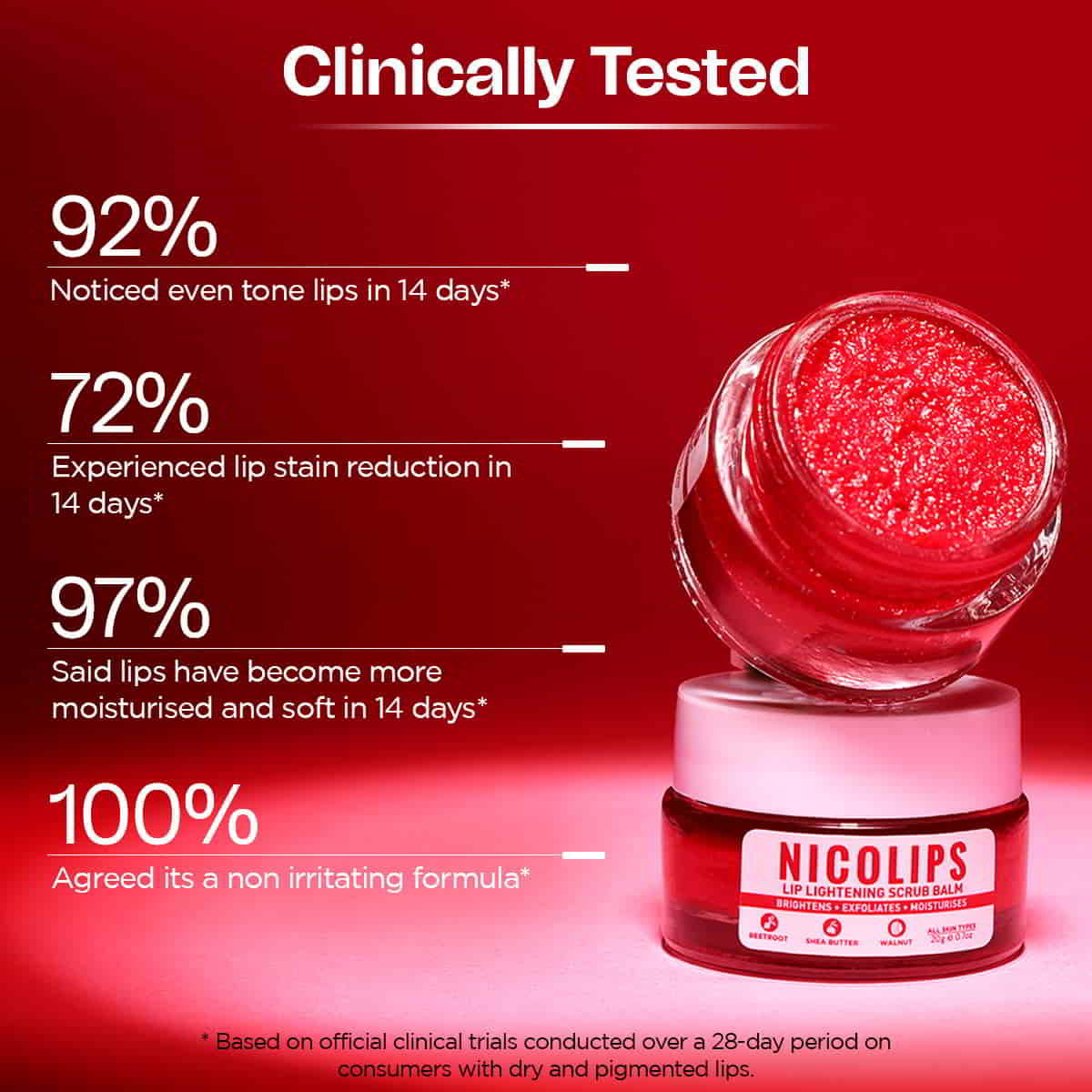 Nicolips Lip Brightening Scrub - 20g - Image 3