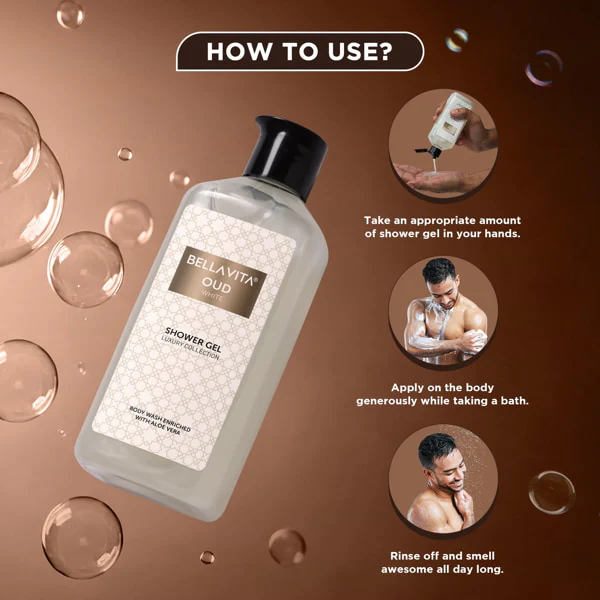 OUD WHITE Shower Gel - 250ml - Image 3
