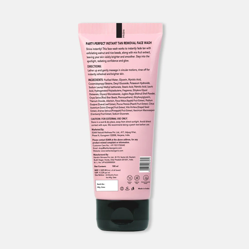Party Perfect 2-in-1 Detan Face Wash - 100ml - Image 9