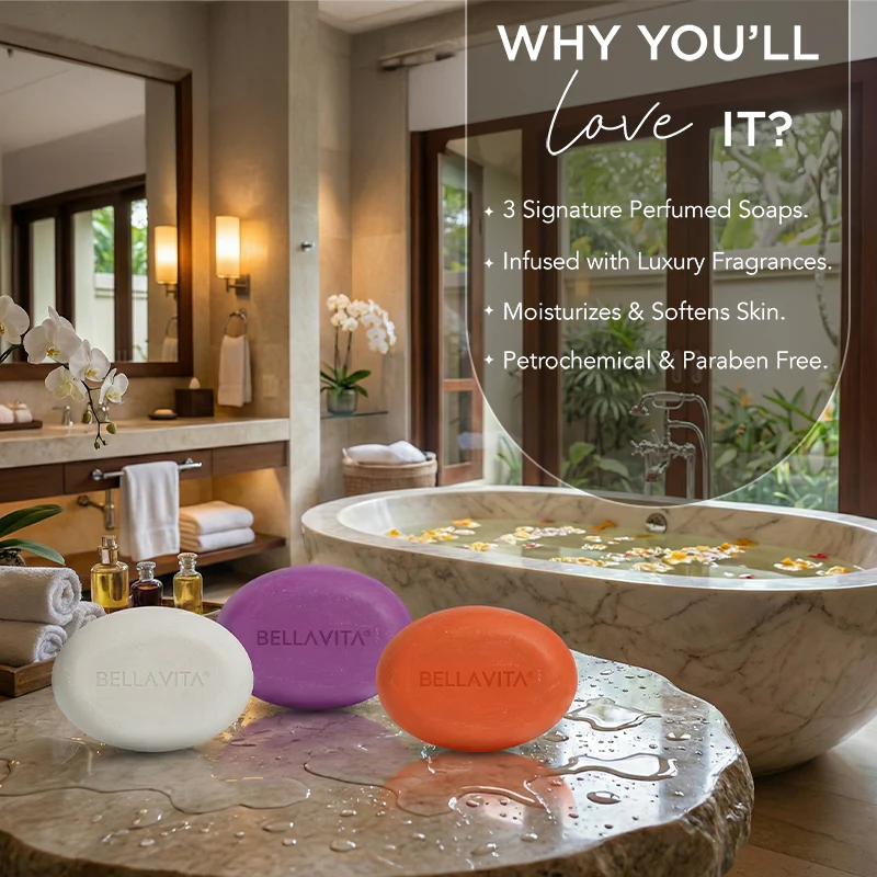 Perfumed Bathing Bar (Soaps) For Women - 3 x 100g - Image 3