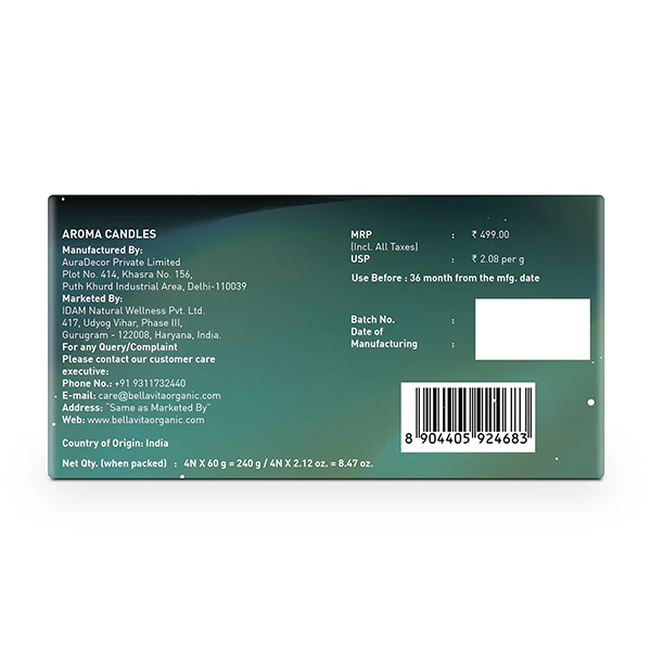 Scented Candles Set - 4 x 60g - Image 13