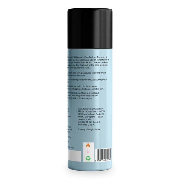 SKAI Aquatic Unisex Deodorant - 150ml - Image 7