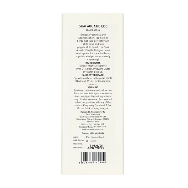 SKAI Aquatic Unisex Perfume - 20ml - Image 10
