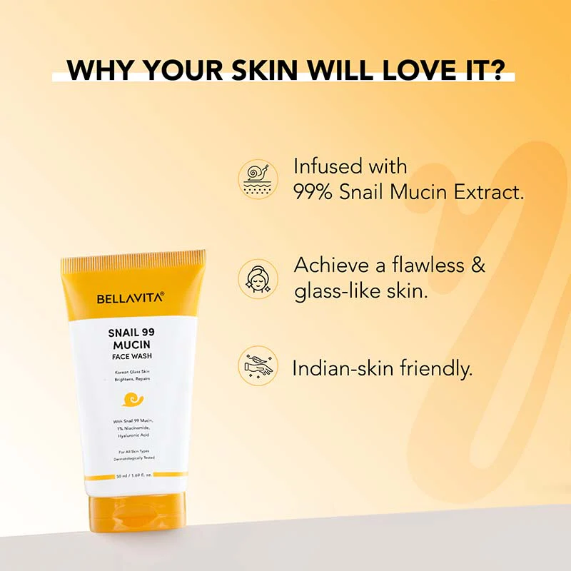 Snail Mucin 99 Face Wash - 50ml - Image 3