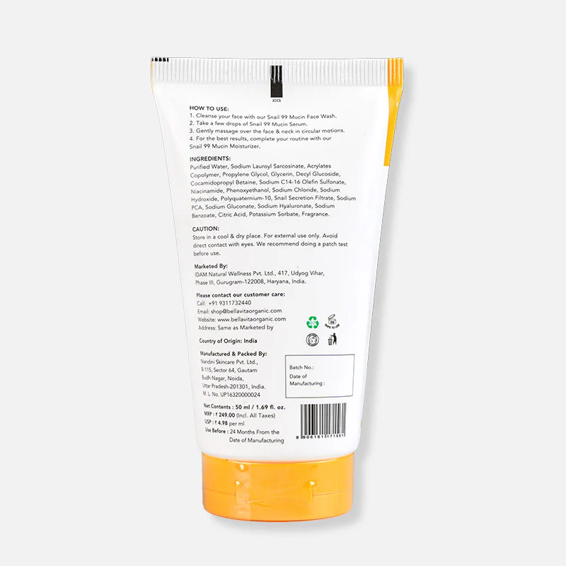 Snail Mucin 99 Face Wash - 50ml - Image 8