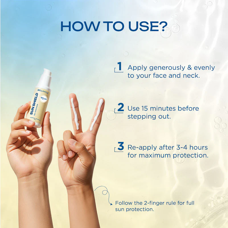 Sun Shield Gel Sunscreen with SPF 50 PA++++ for oily skin - 50gm - Image 5