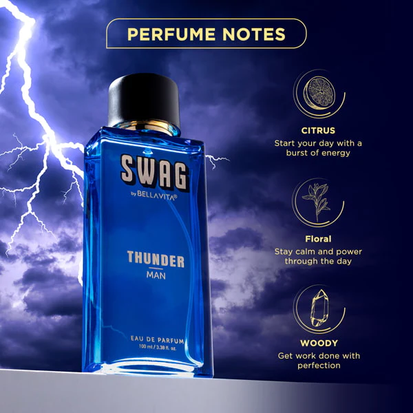 SWAG THUNDER Man Perfume - 100ml - Image 4