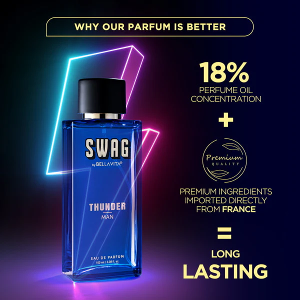 SWAG THUNDER Man Perfume - 100ml - Image 5