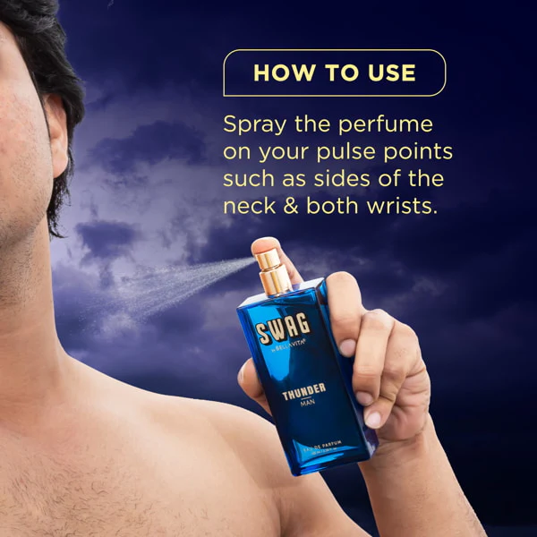 SWAG THUNDER Man Perfume - 100ml - Image 8