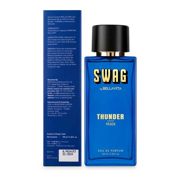SWAG THUNDER Man Perfume - 100ml - Image 9