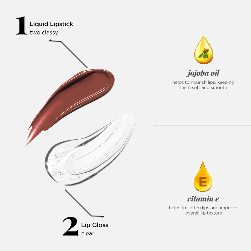 Two Good! 2 in 1 Liquid Lipstick & Lip Gloss Duo - Image 15
