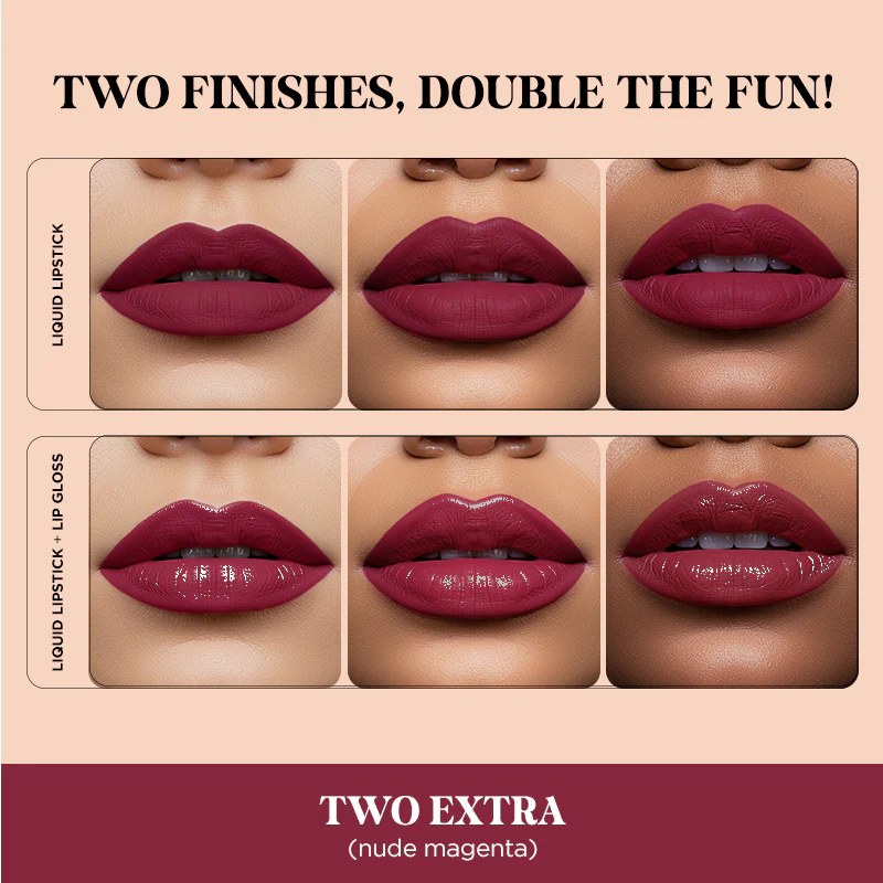 Two Good! 2 in 1 Liquid Lipstick & Lip Gloss Duo - Image 35