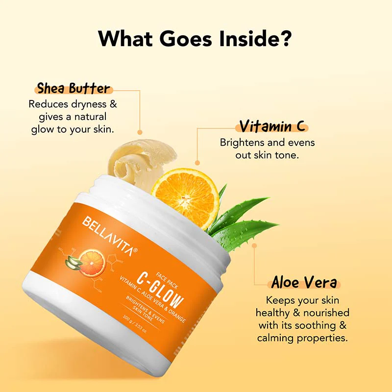 C Glow Vitamin C Face Pack -100gm - Image 3